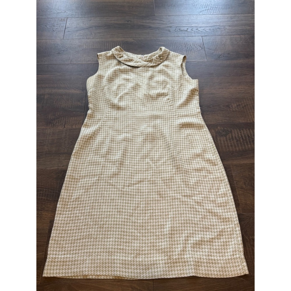 Berkshire Teen‎ Size Casual Sleeveless A-Line Dress Houndstooth Pattern